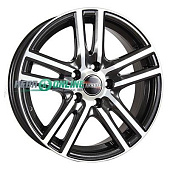 Литой диск Tech Line 429 5.5x14 4x100 ET 43 Dia 67.1 (чёрный с полированной лицевой частью)