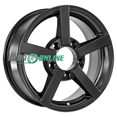 Литой диск Cross Street СR-25 6.5x16 5x139.7 ET 35 Dia 98.6 (чёрный глянцевый с полированной лицевой частью)