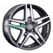 Литой диск LS Wheels LS420 6.5x16 5x100 ET 38 Dia 57.1 (чёрный глянцевый с полированной лицевой частью)