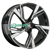 Литой диск LS Forged LS FG23 8x18 5x114.3 ET 45 Dia 67.1 (чёрный глянцевый с полированной лицевой частью)