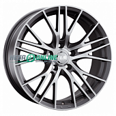 Литой диск LS Wheels LS861 7.5x17 4x100 ET 40 Dia 60.1 (серебристый матовый с полированной лицевой частью)