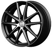 Литой диск Скад Амстердам 7x17 5x114.3 ET 37 Dia 66.6 (чёрный глянцевый с полированной лицевой частью)