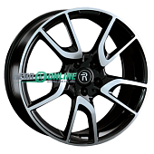 Литой диск Replay MR256 8x19 5x112 ET 38 Dia 66.6 (чёрный глянцевый с полированной лицевой частью)