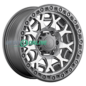 Литой диск LS FlowForming RC91 9x17 6x139.7 ET 25 Dia 100.1 (серебристый матовый с полированной лицевой частью)