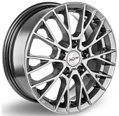 Литой диск X Trike X-135 6.5x16 5x105 ET 38 Dia 56.6 (серебристый темный с полированной лицевой частью)