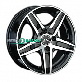 Литой диск LS Wheels LS321 6.5x15 4x108 ET 27 Dia 65.1 (чёрный глянцевый с полированной лицевой частью)