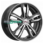 Литой диск iFree Маскот 6x15 4x100 ET 50 Dia 60.1 (чёрный глянцевый с полированной лицевой частью)