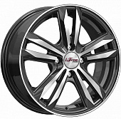 Литой диск iFree Маскот 6x15 4x98 ET 35 Dia 58.5 (чёрный глянцевый с полированной лицевой частью)