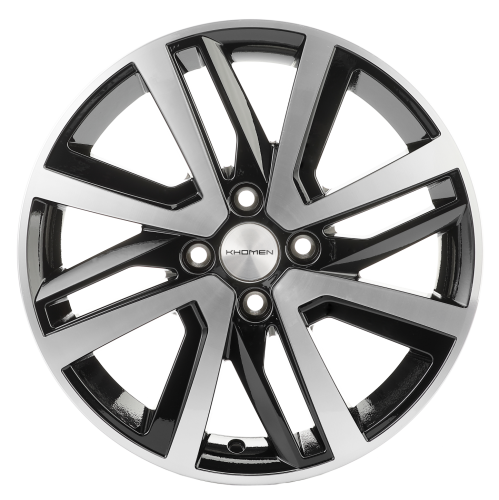 Khomen KHW1609 6x16 4x100 ET 48 Dia 54.1 (черный с полировкой)