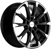 Литой диск Khomen KHW 1808 7.5x18 5x114.3 ET 37 Dia 66.5 (черный глянцевый)