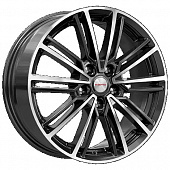 Литой диск КиК Эрфурт (КС898) 7x17 5x108 ET 40 Dia 67.1 (черный с полированной лицевой частью)