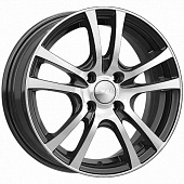 Литой диск Скад Дели 6x15 4x100 ET 40 Dia 60.1 (черный матовый)