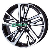 Литой диск Lizardo XH292 8x18 5x114.3 ET 45 Dia 67.1 (черный матовый с полированной лицевой частью и ободом из нержавеющей стали)