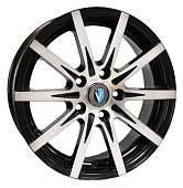 Литой диск Venti 1508 5.5x15 4x100 ET 45 Dia 60.1 (чёрный с полированной лицевой частью)