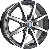 Литой диск Venti 1605 6x16 4x100 ET 50 Dia 60.1 (черный с полированной лицевой частью)