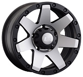 Литой диск LS Wheels LS881 7x16 5x139.7 ET 10 Dia 108.5 (чёрный глянцевый с полированной лицевой частью)