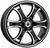 Литой диск КиК Балеар (КС727) 7.5x18 6x139.7 ET 38 Dia 67.1 (черный с полированной лицевой частью)