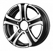 Литой диск iFree Хафпайп 6x16 5x139.7 ET 40 Dia 98.5 (чёрный глянцевый с полированной лицевой частью)