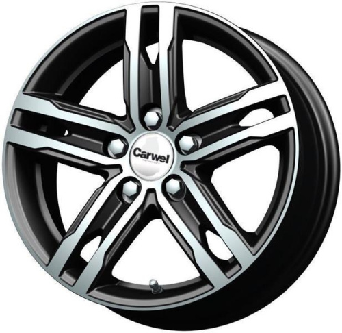 Carwel Волга 178 6x15 100xКонус ET 5*100 Dia 38 (черный с полированной лицевой частью)