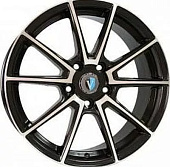 Литой диск Venti 1704 7x17 5x114.3 ET 45 Dia 60.1 (чёрный с полированной лицевой частью)