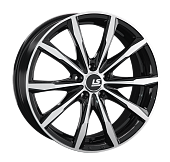 Литой диск LS FlowForming RC38 8x19 5x114.3 ET 45 Dia 67.1 (чёрный глянцевый с полированной лицевой частью)