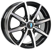 Литой диск Venti 1515 6x15 4x100 ET 50 Dia 60.1 (чёрный с полированной лицевой частью)