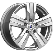 Литой диск КиК Висмут (КС100) 7x16 114.3xКонус ET 5*114.3 Dia 35 (серебристый темный)