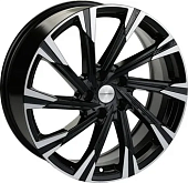 Литой диск Khomen KHW 1901 7.5x19 5x108 ET 36 Dia 65.1 (черный глянцевый)