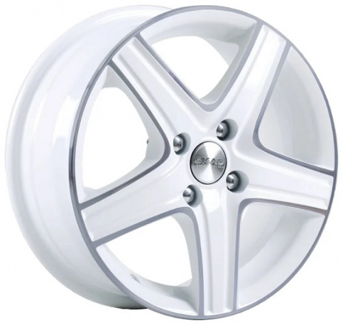 Диски Скад Магнум 5.5x14 4x98 ET 38 Dia 58.6 (белый с полированной лицевой частью)