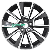 Литой диск Khomen KHW1802 7x18 5x114.3 ET 50 Dia 67.1 (черный с полировкой)