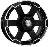 Литой диск КиК М56 (КС593) 7x16 6x139.7 ET 38 Dia 92.5 (черный с полированной лицевой частью)