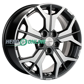 Литой диск Khomen KHW1715 7x17 5x108 ET 50 Dia 63.35 (черный с полировкой)