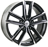 Литой диск RST R 078 7x18 5x108 ET 33 Dia 60.1 (чёрный с полированной лицевой частью)