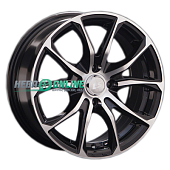 Литой диск LS Wheels LS764 6.5x15 4x114.3 ET 40 Dia 67.1 (чёрный глянцевый с полированной лицевой частью)