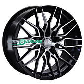 Литой диск LS Wheels LS1263 7x16 4x100 ET 40 Dia 60.1 (чёрный глянцевый с полированной лицевой частью)