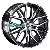 Литой диск LS Forged LS FG04 8x18 5x108 ET 45 Dia 63.3 (чёрный глянцевый с полированной лицевой частью)