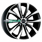 Литой диск Mak Wolf 7x18 5x110 ET 40 Dia 65.1 (чёрный глянцевый с полированной лицевой частью)