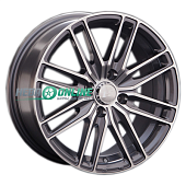 Литой диск LS Wheels LS760 7x16 5x100 ET 40 Dia 57.1 (серый темный глянцевый полностью полированнный)