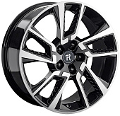 Литой диск Replay TY433 8x18 114.3xКонус ET 5*114.3 Dia 50 (чёрный глянцевый с полированной лицевой частью)