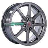 Литой диск Alcasta M63 6x15 4x100 ET 37 Dia 60.1 (чёрный глянцевый с полированной лицевой частью)