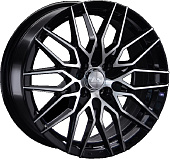 Литой диск LS Wheels LS1263 8x18 5x114.3 ET 35 Dia 60.1 (чёрный глянцевый с полированной лицевой частью)