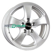 Литой диск Tech Line 403 5.5x14 4x98 ET 32 Dia 58.6 (чёрный с полированной лицевой частью)