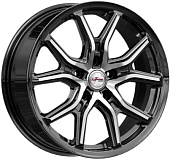 Литой диск iFree Страйк 6.5x17 5x108 ET 33 Dia 60.1 (чёрный глянцевый с полированной лицевой частью)