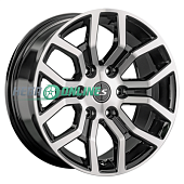 Литой диск LS Wheels LS1367 8.5x17 6x139.7 ET 25 Dia 106.1 (чёрный глянцевый с полированной лицевой частью)