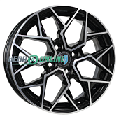 Литой диск Venti 1520 6x15 4x98 ET 35 Dia 58.6 (черный с полированной лицевой частью)