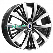 Литой диск КиК Марвел (КС881) 7.5x19 5x114.3 ET 50 Dia 64.1 (черный с полированной лицевой частью)