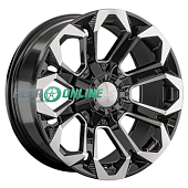 Литой диск LS Wheels LS1366 9x18 6x139.7 ET 20 Dia 106.1 (серебристый матовый с полированной лицевой частью)