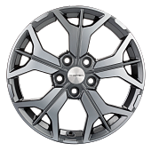 Литой диск Khomen KHW1715 7x17 5x114.3 ET 45 Dia 60.1 (черный с полировкой)