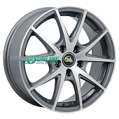 Литой диск Cross Street СR-17 6x15 4x100 ET 36 Dia 60.1 (чёрный глянцевый с полированной лицевой частью)