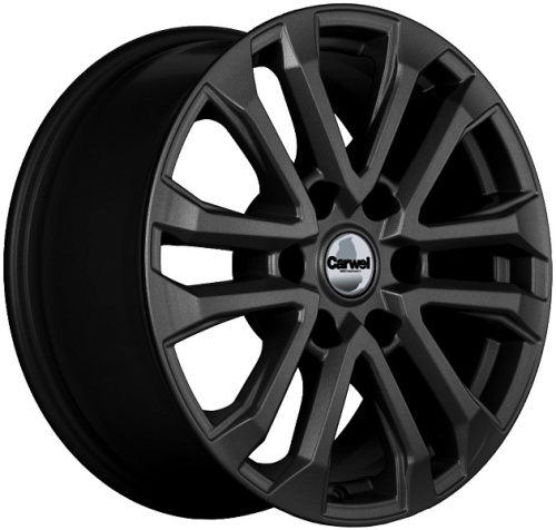 Carwel Пур 7.5x18 6x114.3 ET 38 Dia 67.1 (черный глянцевый с полированной лицевой частью)